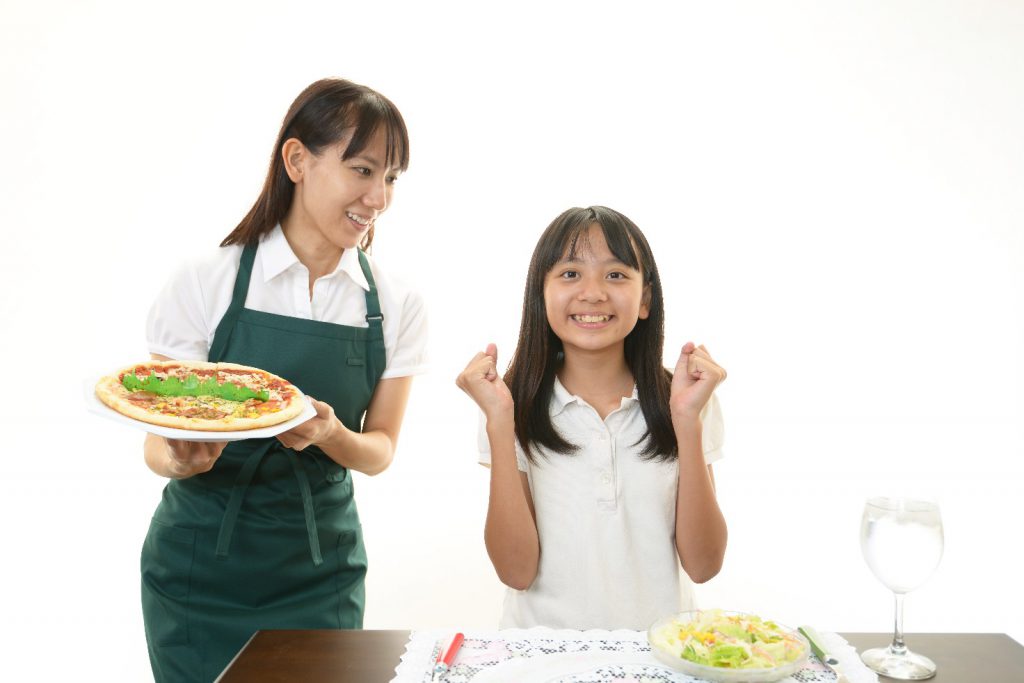 親子の会話がはずみます。