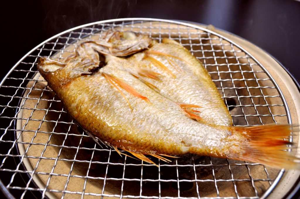 炭火で焼いてみました。